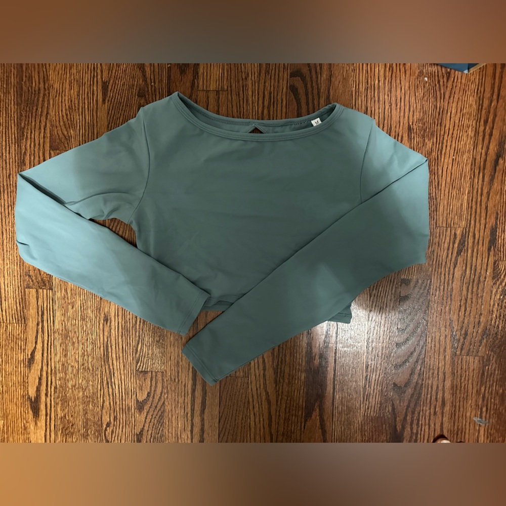 Long Sleeve Crop Top , open back